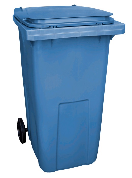 Контейнер для сміття 120 л.,CONTENUR, EN 840-1, синій.